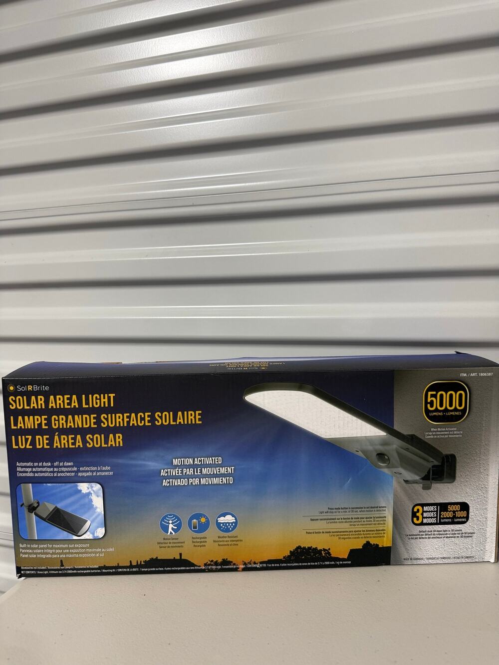 Sol-R-Brite Motion Activated Solar Area Light
